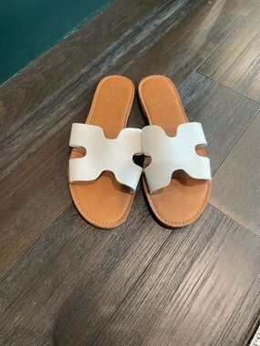 White sandals